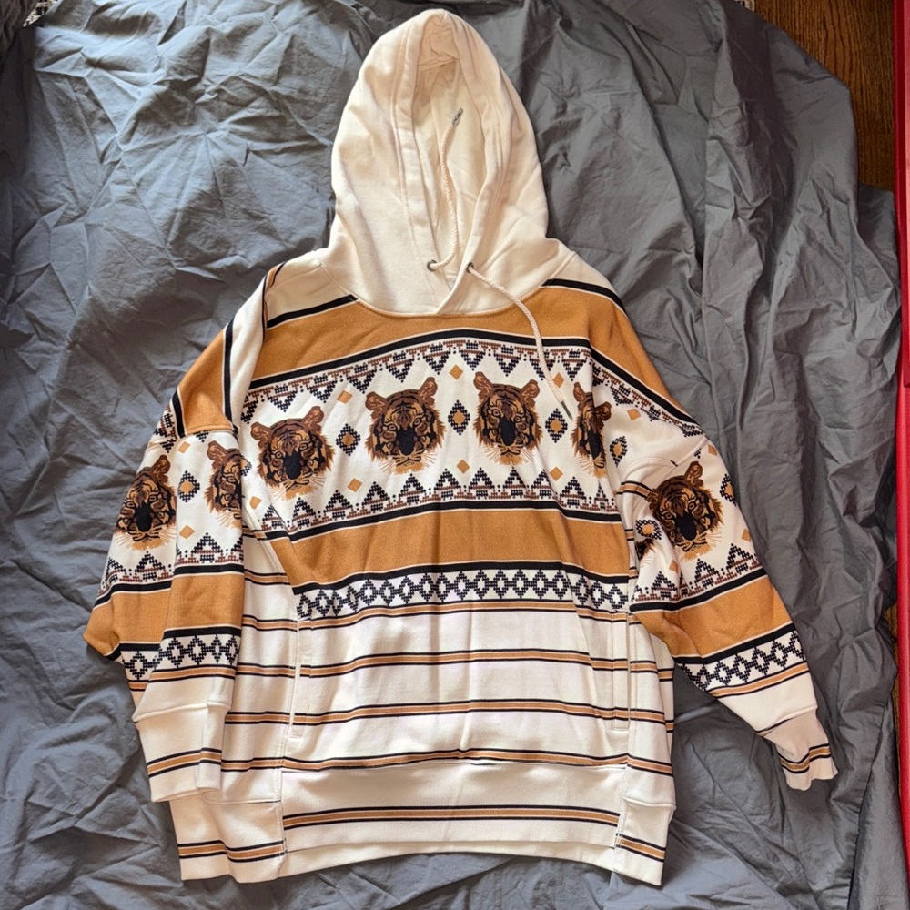 Free People tiger hoodie